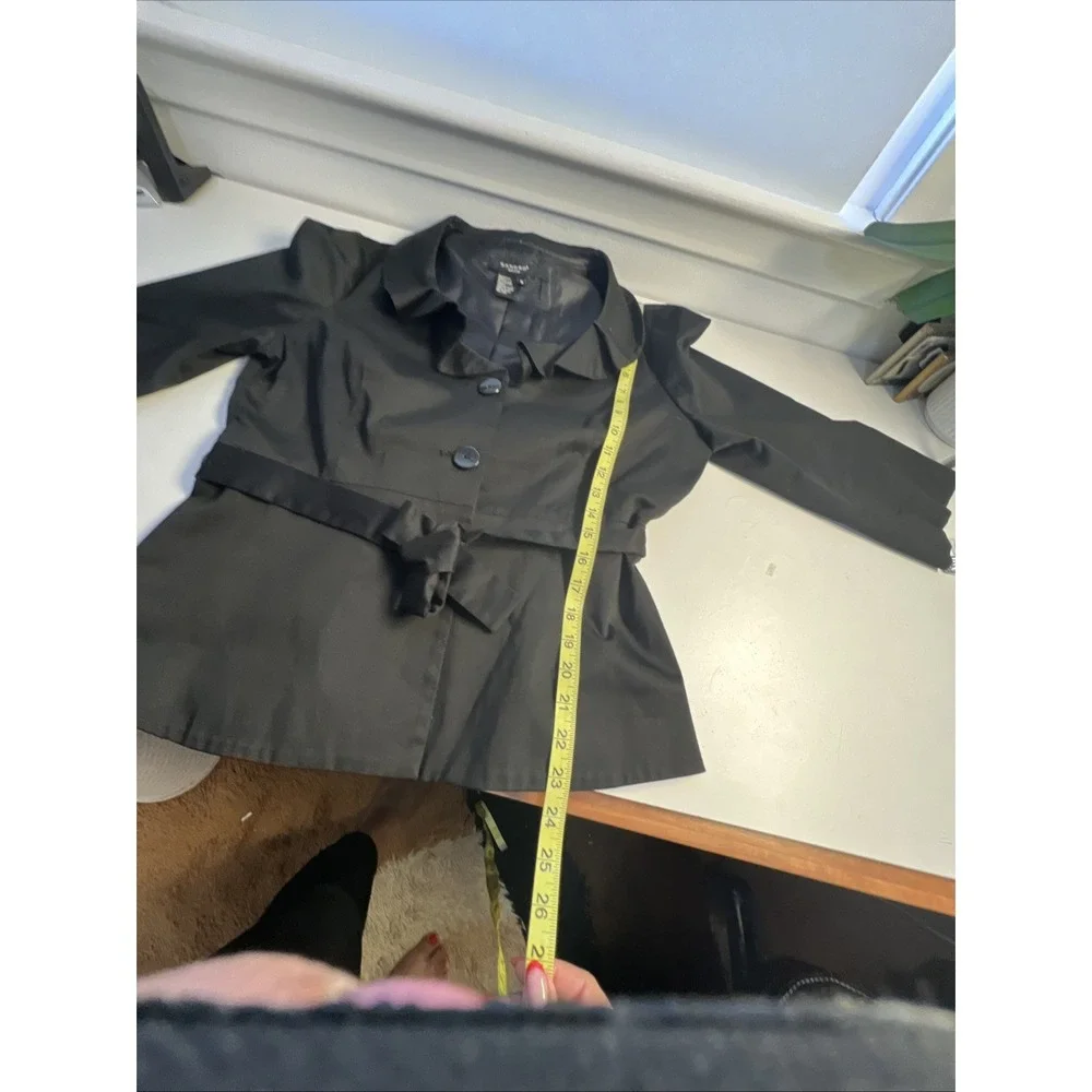 Sandro Sportswear Jacket Button‎ Front 3/4 Sleeve Collared Black Size Medium